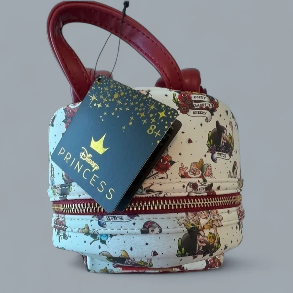 NWT LOUNGEFLY DISNEY PRINCESS Snow White Traditional Tattoo Print Mini Backpack - Picture 8 of 8